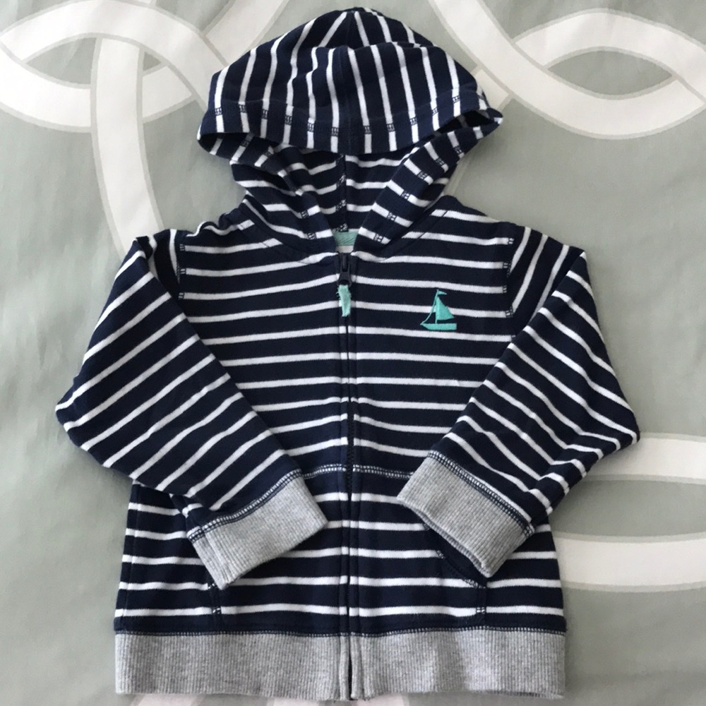 Carter's striped nautical hoodie -18M